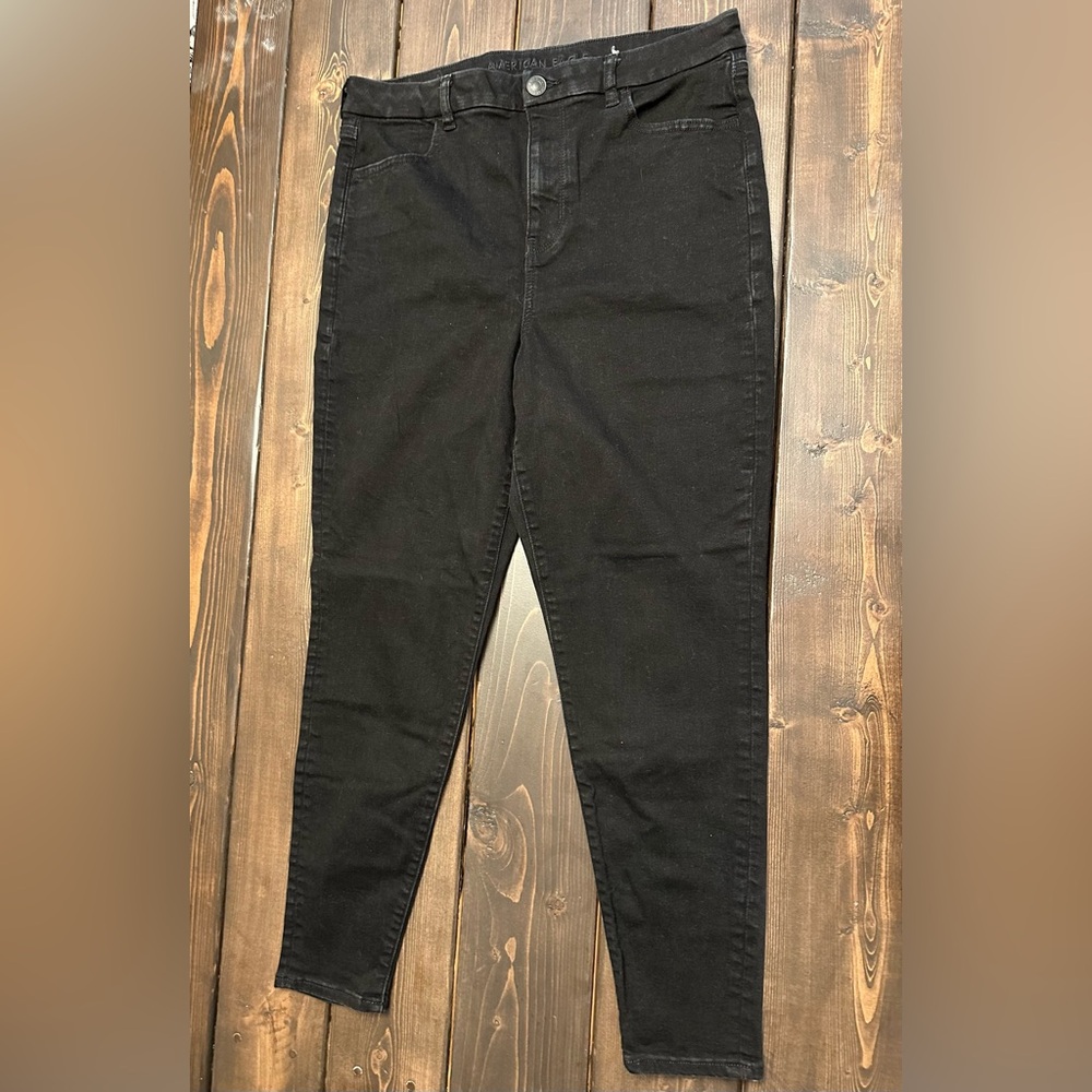 American Eagle Curvy High Rise Jegging Black Size 16